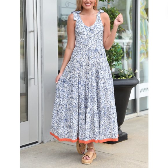 THML Dresses & Skirts - THML Cottage Core Vacay Dream Maxi Length Tiered Dress